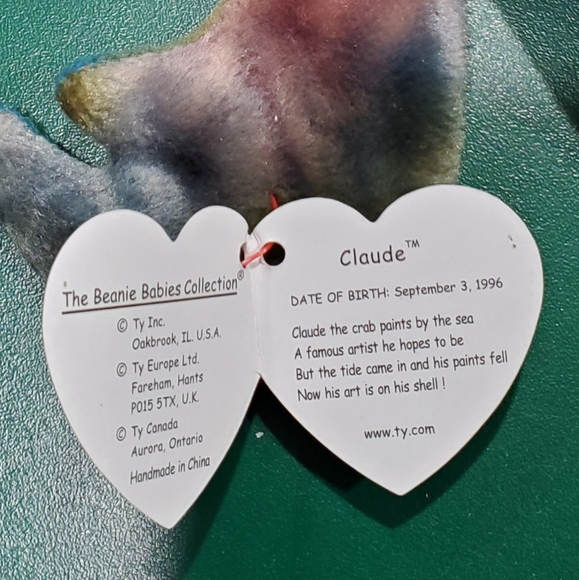 RARE TY BEANIE BABY (CLAUDE) IN GREAT SHAPE - Picture 4 of 4
